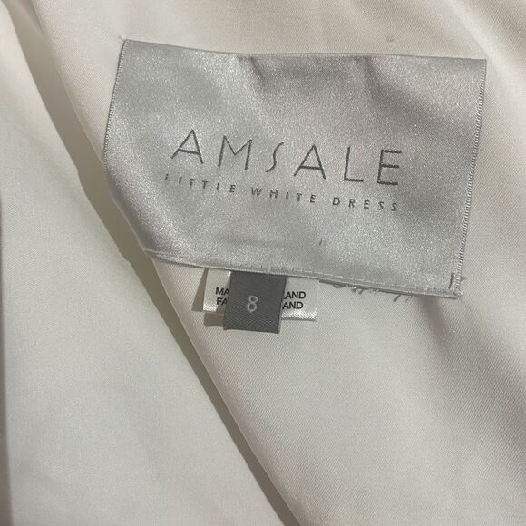 AMSALE Lottie LW194 One-shoulder Jumpsuit Ivory size 8 NEW $550 - Picture 9 of 10